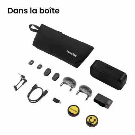 Insta360 Mic Pro Kit Double Émetteur 2TX + 1RX