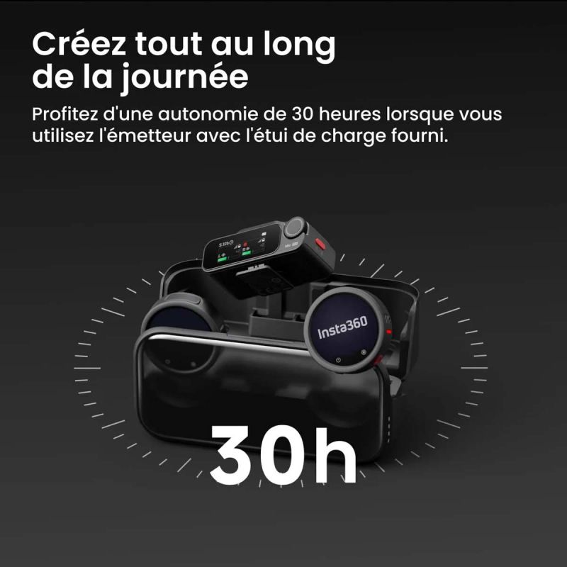 Insta360 Mic Pro Kit Double Émetteur 2TX + 1RX