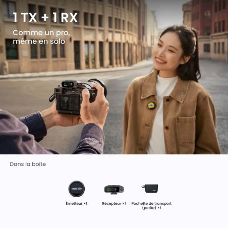 Insta360 Mic Pro Kit Solo 1TX + 1RX Micro Sans Fil