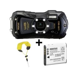 PENTAX WG-90 Noir Pack Dragonne + Batterie Supplémentaire