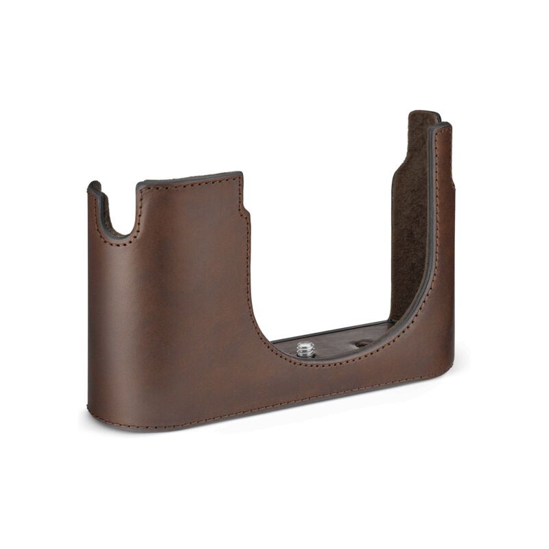 LEICA Q3 DEMI ETUI CUIR MARRON FONCÉ 18878