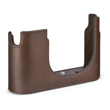 LEICA Q3 DEMI ETUI CUIR MARRON FONCÉ 18878