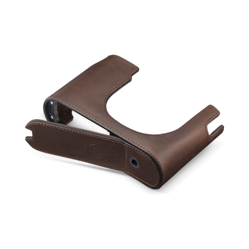 LEICA Q3 DEMI ETUI CUIR MARRON FONCÉ 18878