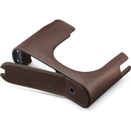 LEICA Q3 DEMI ETUI CUIR MARRON FONCÉ 18878