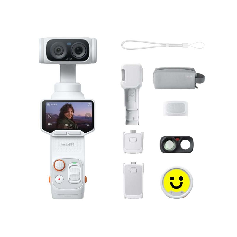 INSTA360 Luna Ultra Creator Bundle White Caméra Gimbal 8K Leica