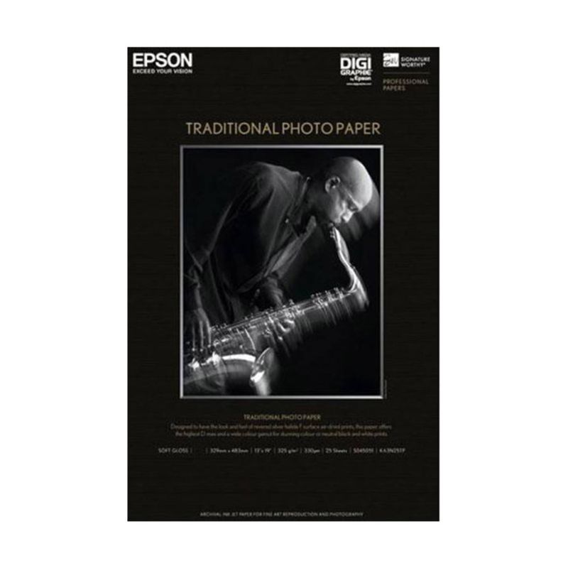 EPSON PAPIER PHOTO TRADITIONNEL A2 25F 330g