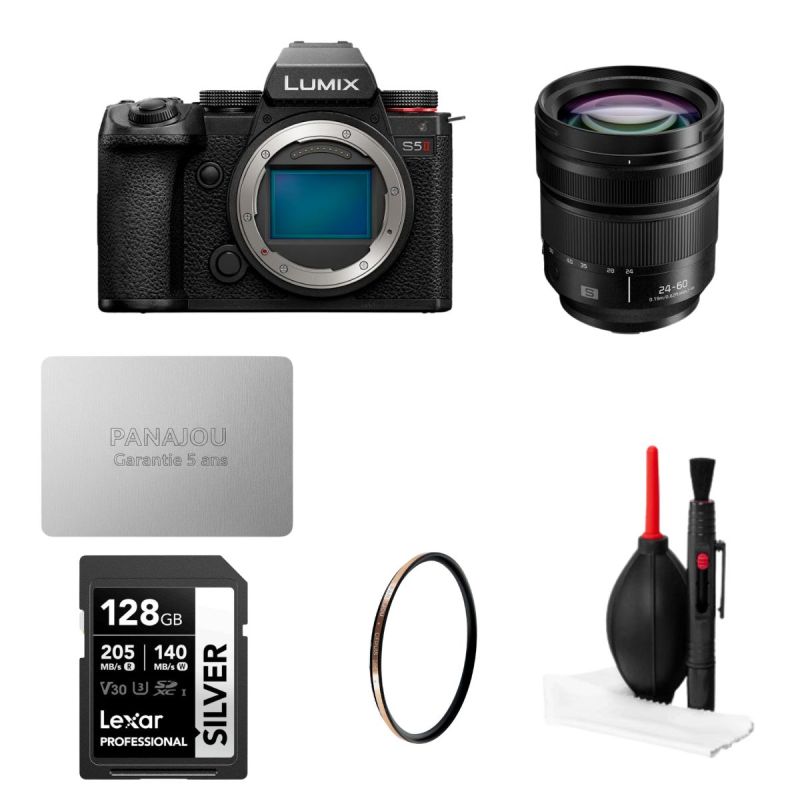 Pack Prime Panajou Panasonic S5 II X + 20-60 + 50mm f/1.8 + accessoires