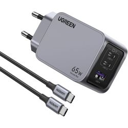 UGREEN CHARGEUR 65W 2x USB-C 1x USB-A + Cable