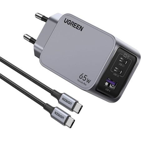 UGREEN CHARGEUR 65W 2x USB-C 1x USB-A + Cable