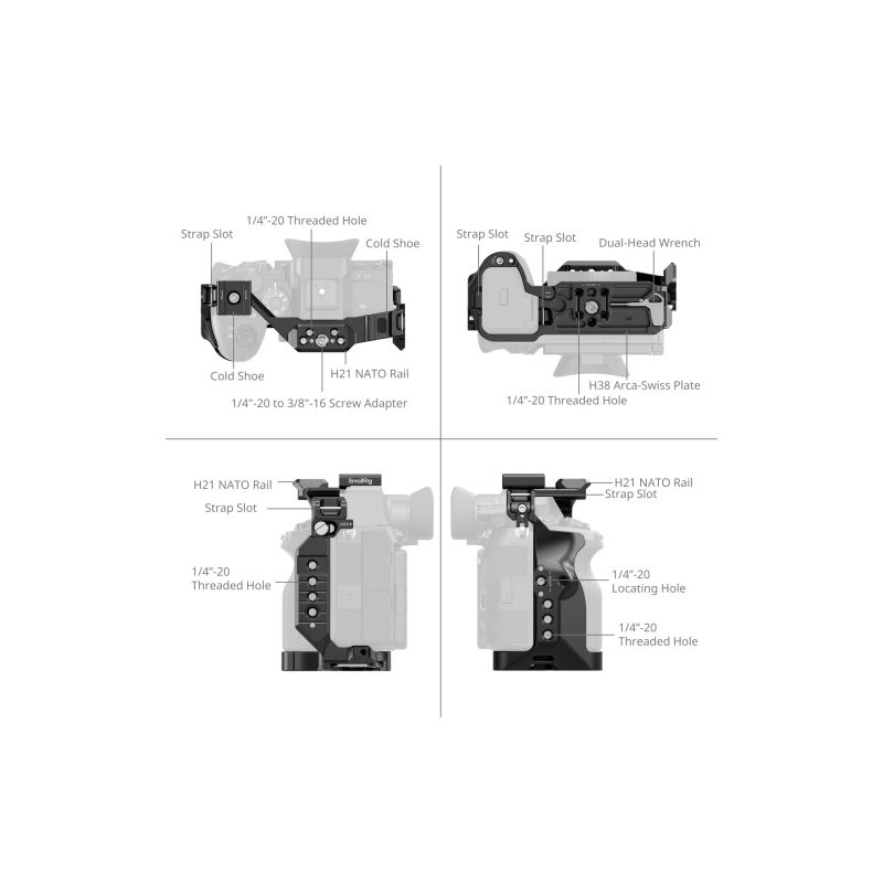 SMALLRIG 6702 Cage Alpha 7R VI HawkLock
