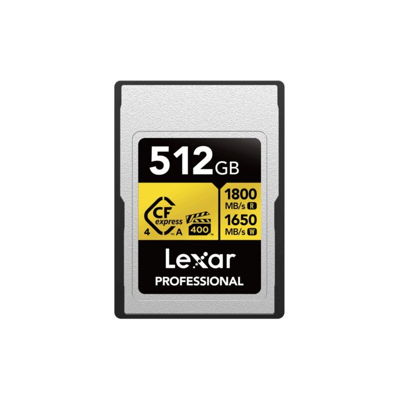 Lexar CFexpress PRO Type A Gold 512 Go VPG400 Carte Mémoire