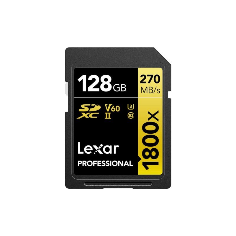 LEXAR PRO SD UHS-II 1800X 128GB CLASS 10 U3