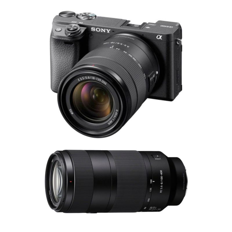 SONY A6400 + 18-135 + 100-400 F8
