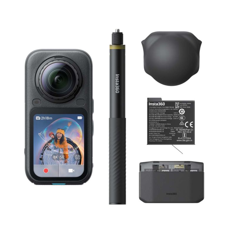 Insta360 X6 Essentials Bundle Midnight Black caméra 360 8K