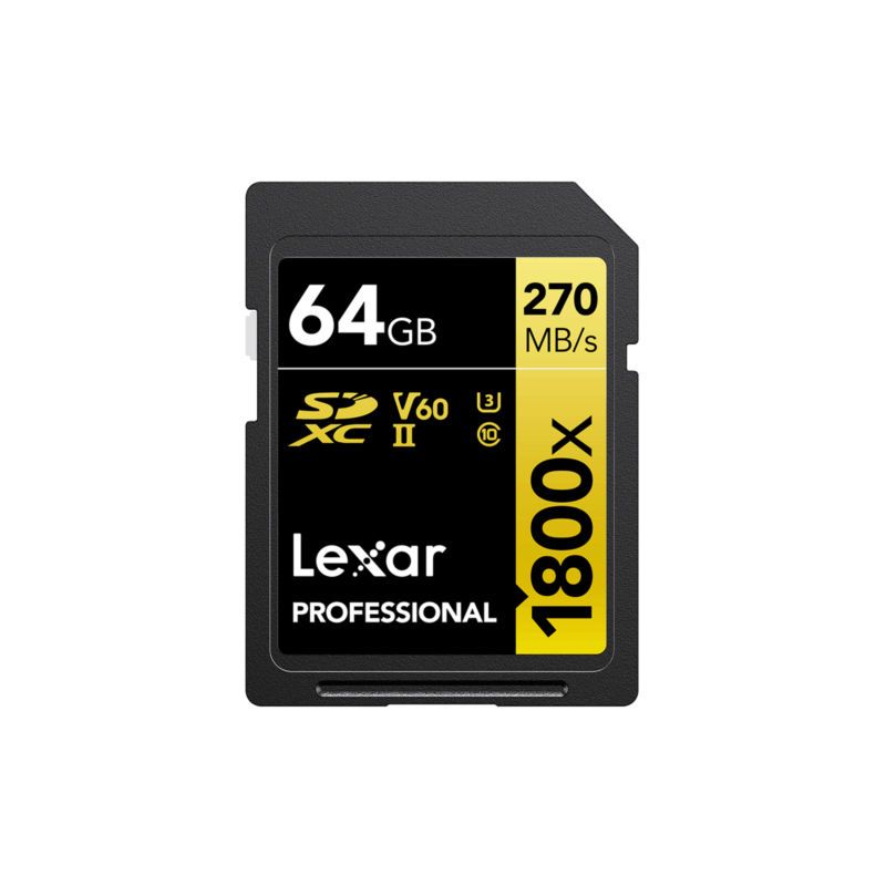 LEXAR CARTE SD Pro Gold UHS-II 1800x 64Go