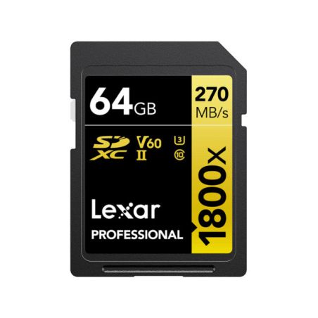 LEXAR CARTE SD Pro Gold UHS-II 1800x 64Go