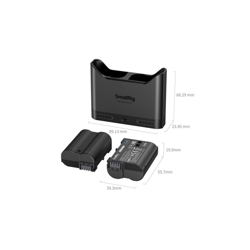 SMALLRIG 5486 Kit Chargeur + 2 Batteries EN-EL15c Nikon