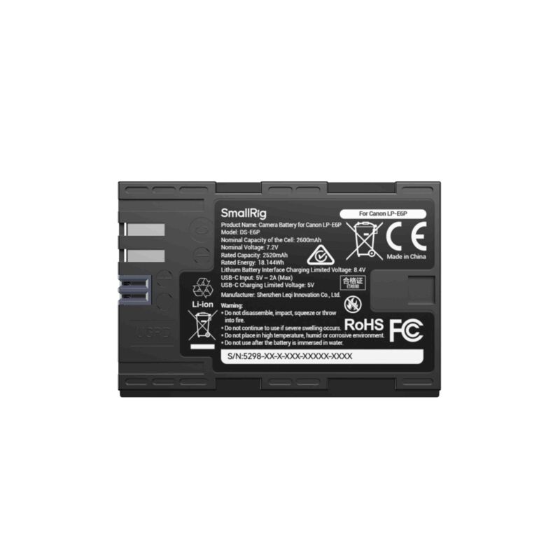 SmallRig 5298 LP-E6P USB-C Battery for Canon
