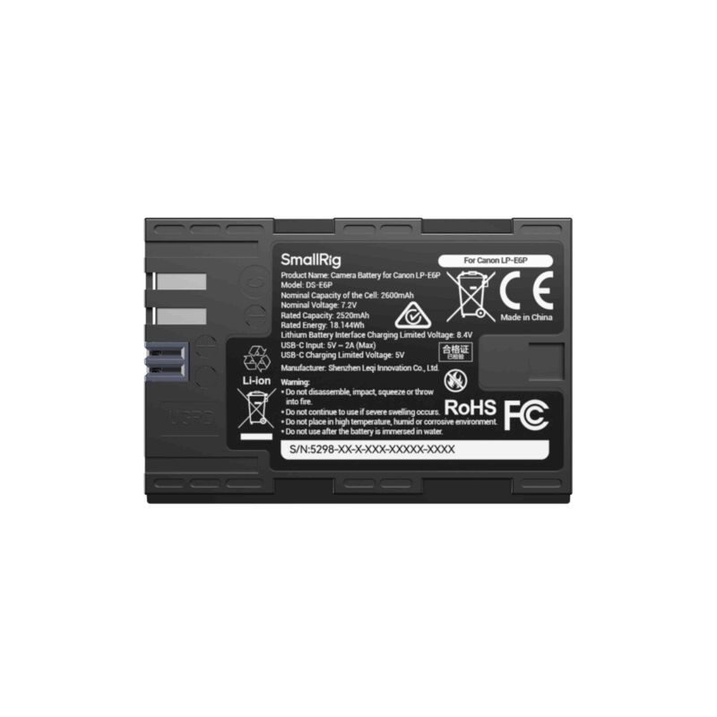 SMALLRIG 5297 BATTERIE USB-C SONY FZ100