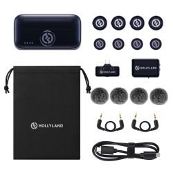 Hollyland LARK M3 4TX + 2RX Micro Sans Fil 4 Personnes