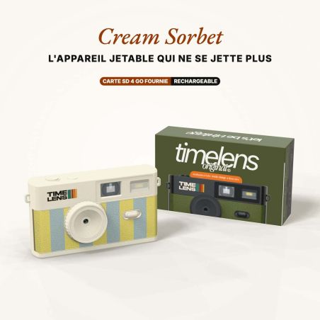 TimeLens Cream Sorbet Appareil Photo Vintage Sans Écran