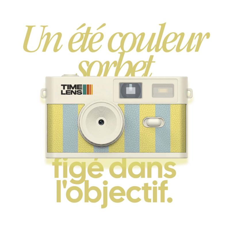 TimeLens Cream Sorbet Appareil Photo Vintage Sans Écran