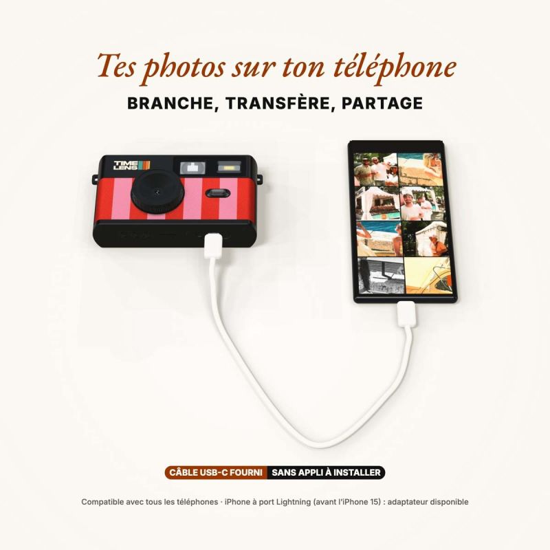 TimeLens Candy Appareil Photo Numérique Vintage Sans Écran