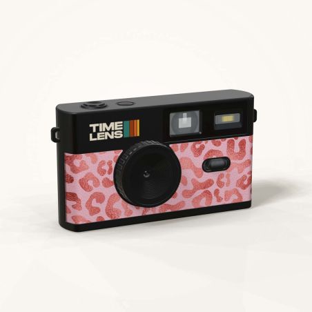 TimeLens Pink Leopard Appareil Photo Vintage Sans Écran