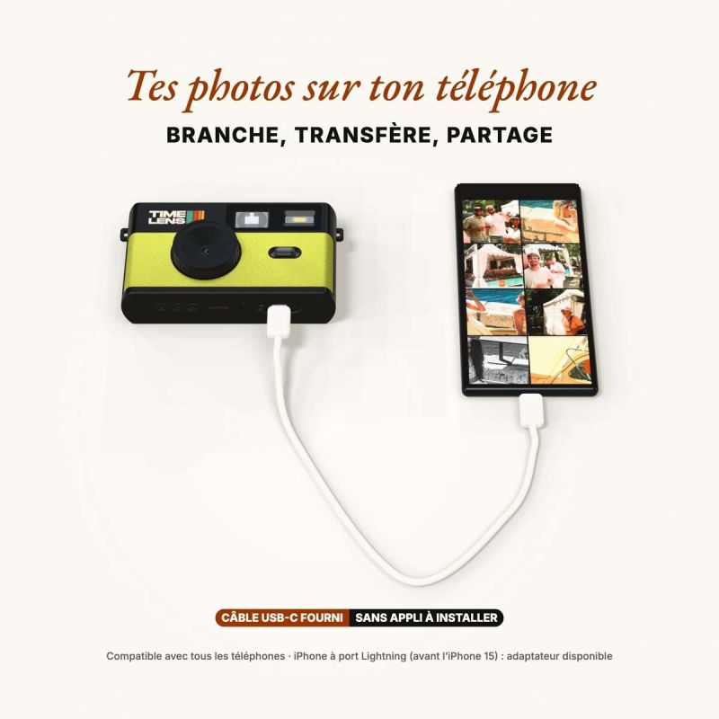 TimeLens Pomme Appareil Photo Numérique Vintage Sans Écran