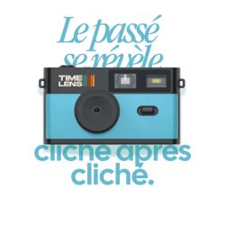 TimeLens Bleu Turquoise Appareil Photo Vintage Sans Écran