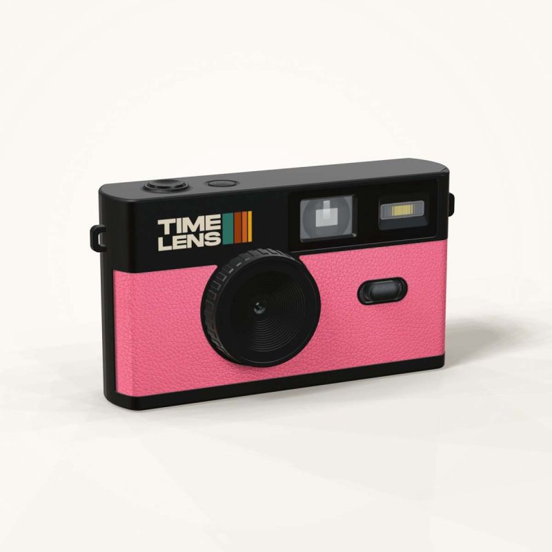 TimeLens Rose Appareil Photo Numérique Vintage Sans Écran