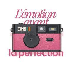 TimeLens Rose Appareil Photo Numérique Vintage Sans Écran