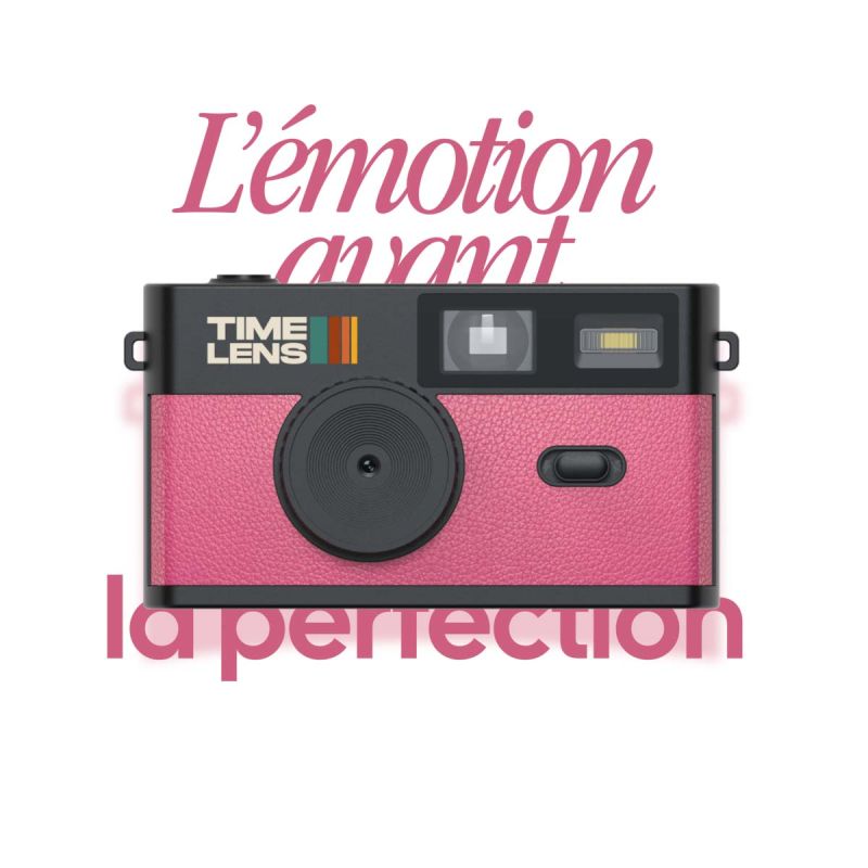 TimeLens Rose Appareil Photo Numérique Vintage Sans Écran