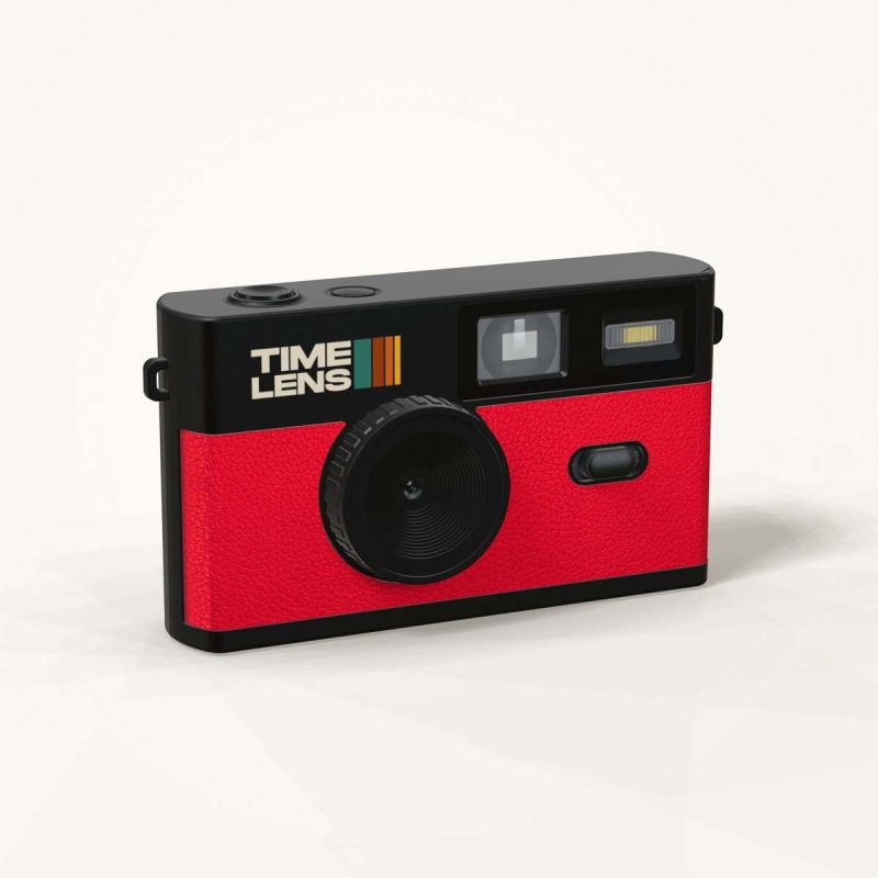 TimeLens Rouge Appareil Photo Numérique Vintage Sans Écran