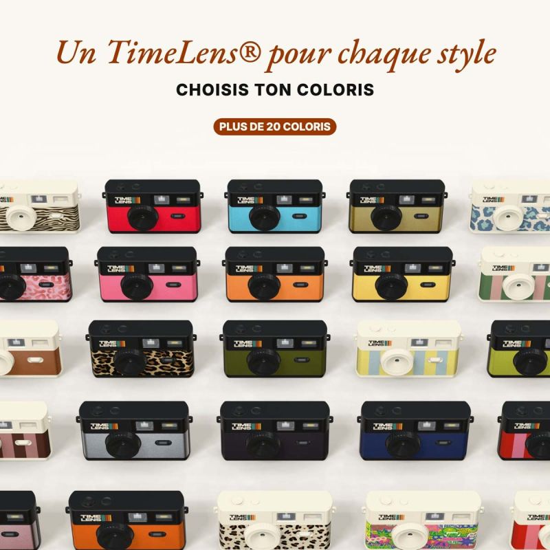TimeLens POP 80's Silver Appareil Photo Vintage Sans Écran
