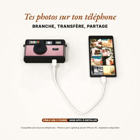 TimeLens POP 80's Pink Gold Appareil Photo Sans Écran