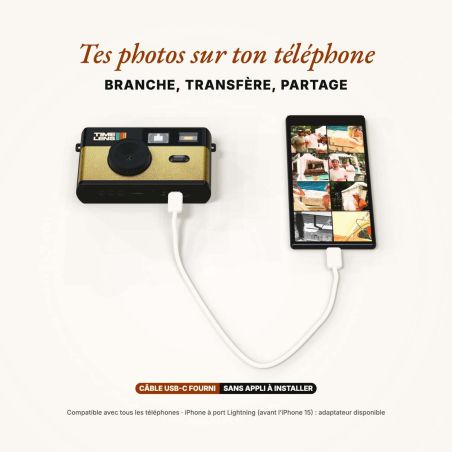 TimeLens POP Edition 80's Gold Appareil Photo Sans Écran