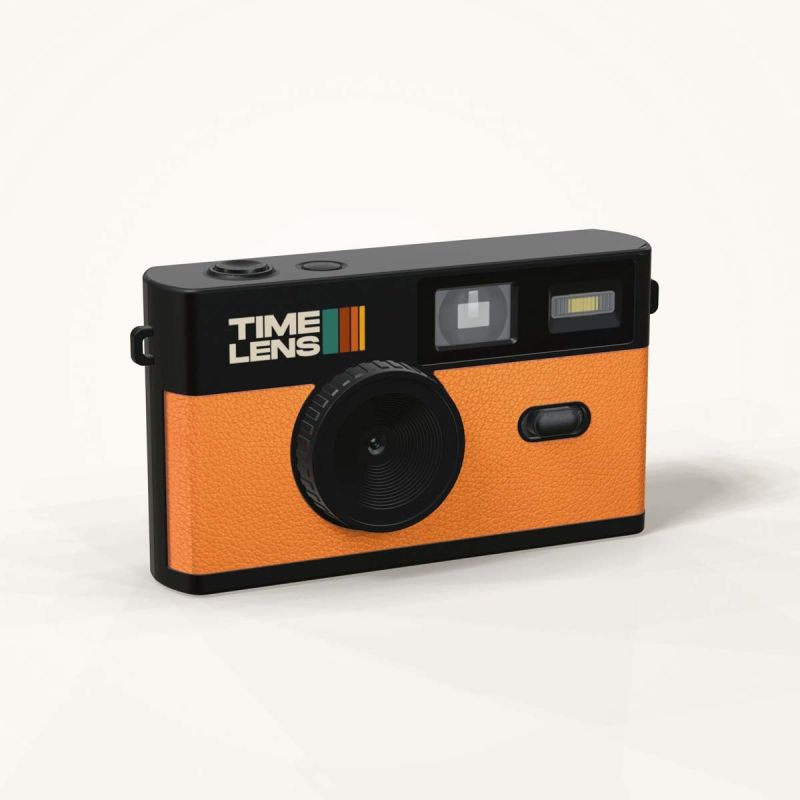 TimeLens Orange Appareil Photo Numérique Vintage Sans Écran