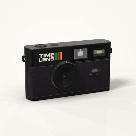 TimeLens Noir Appareil Photo Numérique Vintage Sans Écran