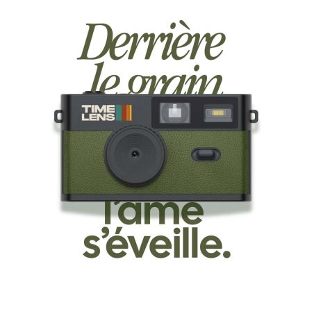 TimeLens Kaki Appareil Photo Numérique Vintage Sans Écran