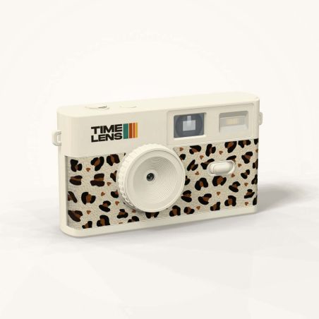 TimeLens Cream Leopard Appareil Photo Vintage Sans Écran