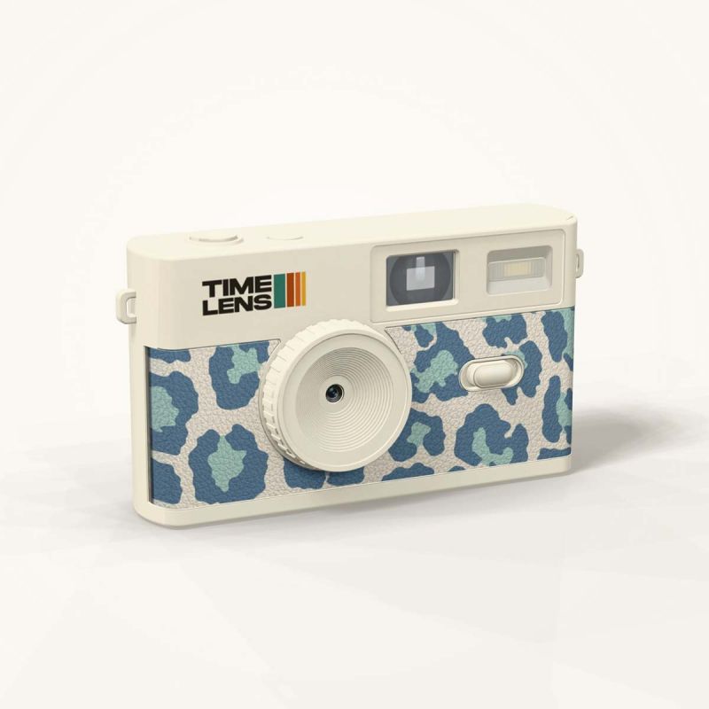 TimeLens Cream Sky Leopard Appareil Photo Vintage Sans Écran