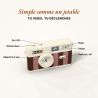 TimeLens Cream Rosewood Appareil Photo Vintage Sans Écran