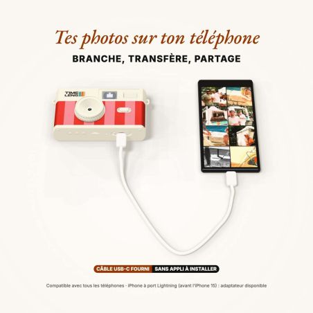 TimeLens Cream Candy Appareil Photo Vintage Sans Écran