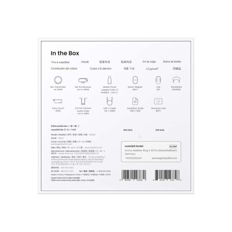 Insta360 Mic Kit 1 TX + 1 RX Micro Sans Fil