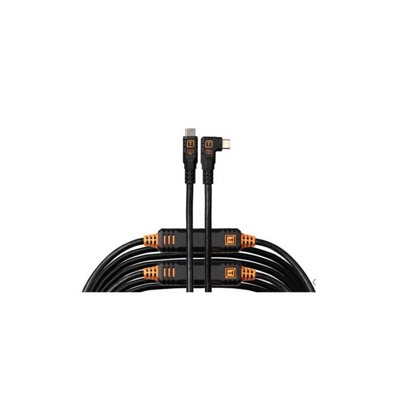 Tether Tools TetherPro Optima 10G USB-C 9,4 m coudé Noir