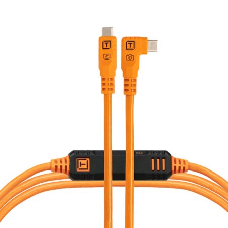 Tether Tools TetherPro Optima 10G USB-C 1 m coudé Orange