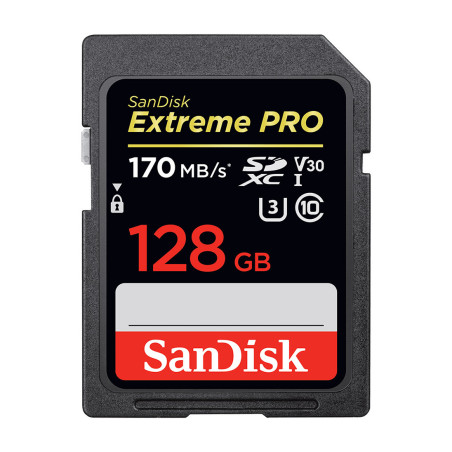 SANDISK SD EXTREME PRO 128GB 170MB/S V30 U3 UHS